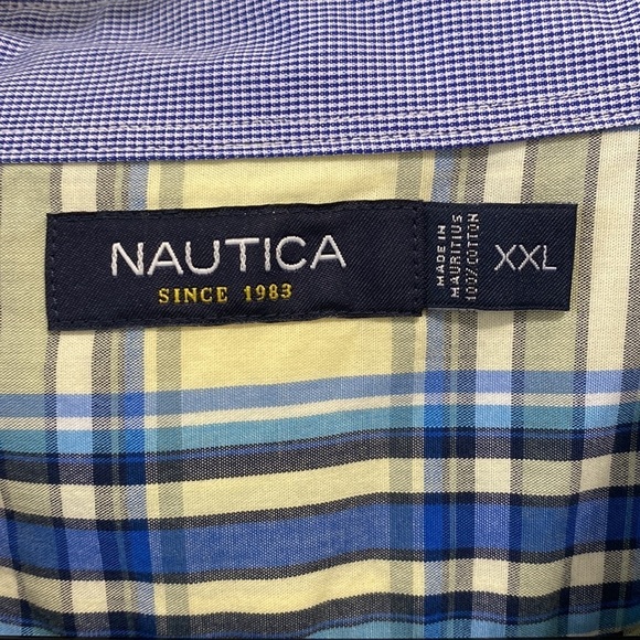 Nautica Mens Short Sleeve Button Up Shirt NWT - Picture 3 of 6